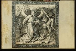 St. Michael weighing souls, conquering the dragon (Satan)
