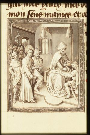 Christ before Pilate, Pilate washes his hands