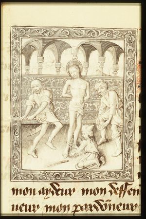 The tortures of Christ: Christ is flagellated