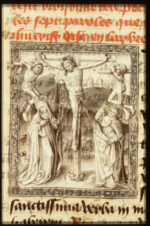 The Crucifixion, with Mary, St. John and the two malefactors