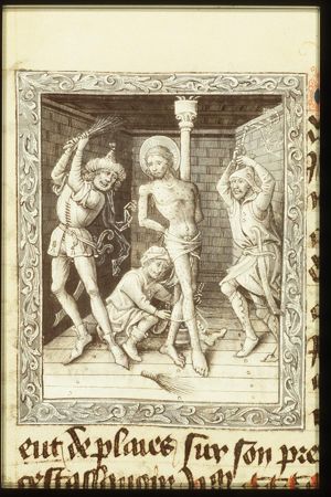 The tortures of Christ: Christ is flagellated