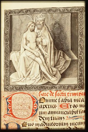 The Trinity: God the Father holding the body of Christ (Not Gottes)