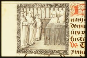 A funeral service in a church