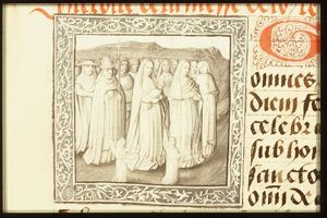 Mary holding the Christ-child amidst saints (All Saints)