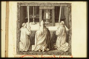 The adoration of the Holy Sacrament