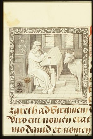 The Evangelist St. Luke with his symbol the ox