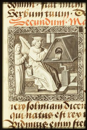 The Evangelist St. Matthew with his symbol the angel