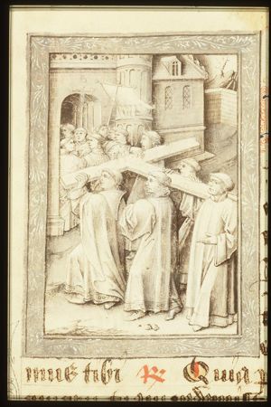 A procession with a cross