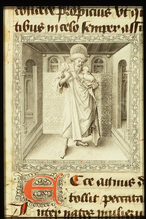St. John the Baptist holding a book and the Lamb of God (Agnus Dei)