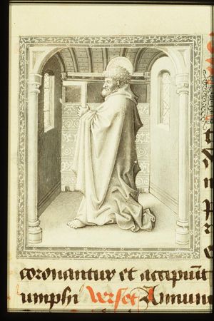 St. Jude Thaddaeus holding a T-square