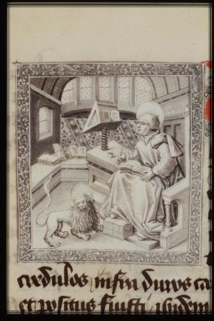 The Evangelist St. Mark with his symbol the lion