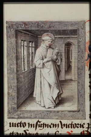 St. Vincent of Saragossa holding a book