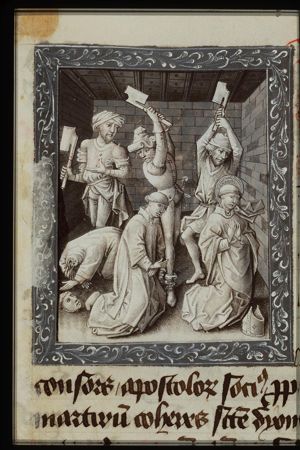 The martyrdom of St. Denis of Paris and companions: they are beheaded