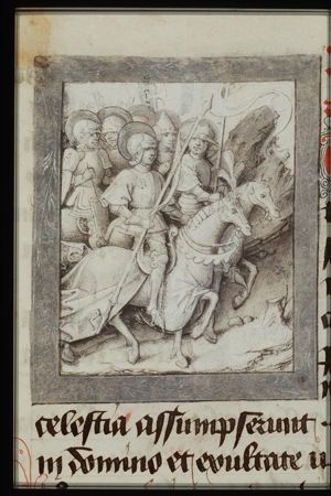 St. Maurice of Agaunum and his companions of the Theban Legion on horseback