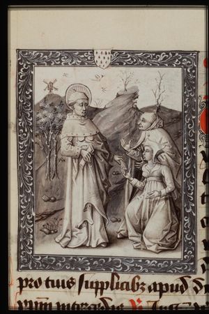 A rich woman and a poor man ask St. Yves of Brittany for help