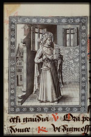St. Louis of France holding a sceptre and a book