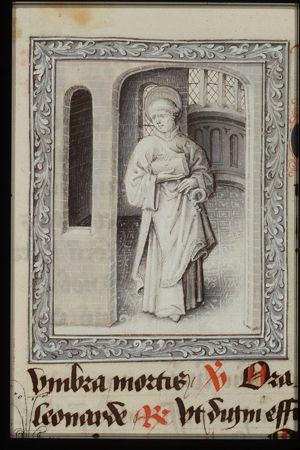 St. Leonard of Noblac holding a book and fetters