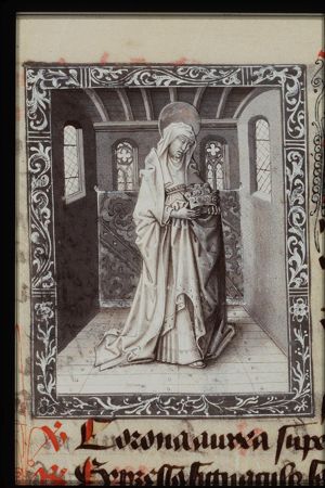 St. Elisabeth of Hungary holding a crown