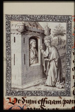 St. Avia of Paris in prison receives a host from Mary