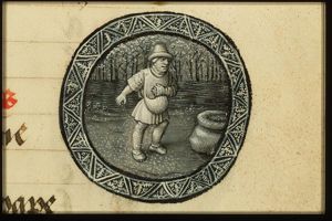 October: a man sowing