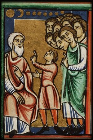 Joseph tells his dream about the sun, moon and stars to Jacob and his brothers