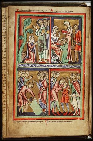 Abraham is visited by the three angels