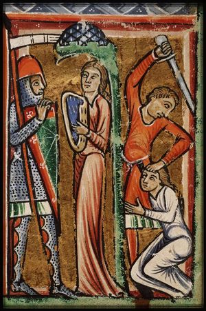 Jephthah meets his daughter; the sacrifice of Jephthah's daughter