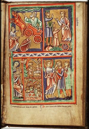 Elisha sees Elijah taken up to heaven in a chariot of fire