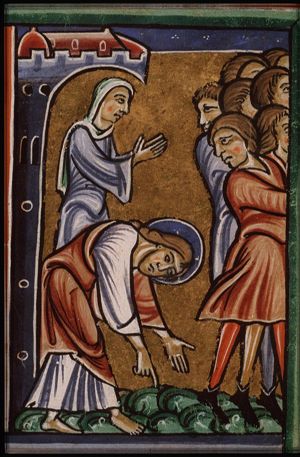 Pharisees bring a woman accused of adultery before Christ