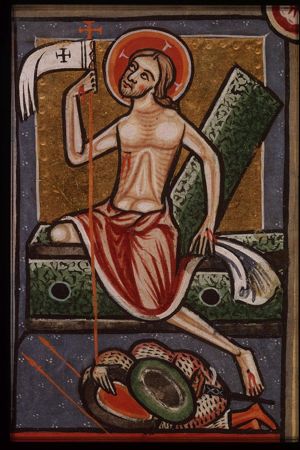 The Resurrection: Christ steps out of his tomb
