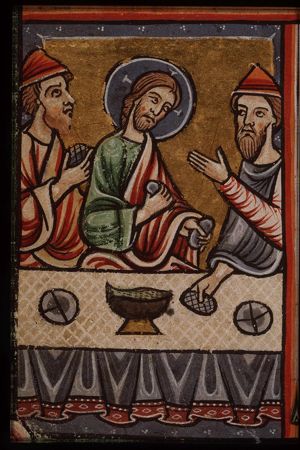 The Supper at Emmaus: Christ and the two pilgrims at table