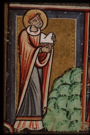 St. Denis (Dionysius) of Paris holding the top of his severed head