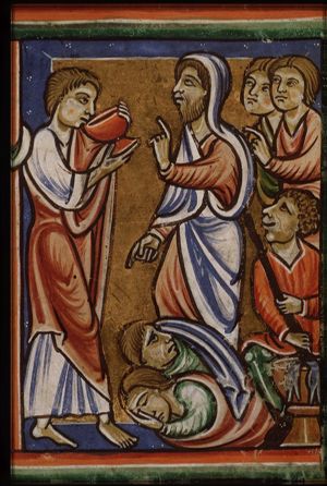 The Evangelist St. John drinks from the poisoned chalice