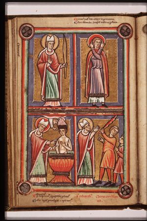 St. Polycarp of Smyrna holding a palm