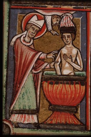 Constantine the Great baptized by St. Sylvester