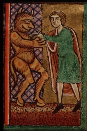 Theophilus sells his soul to the devil