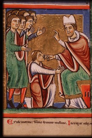 Theophilus receives absolution from the Bishop of Adana
