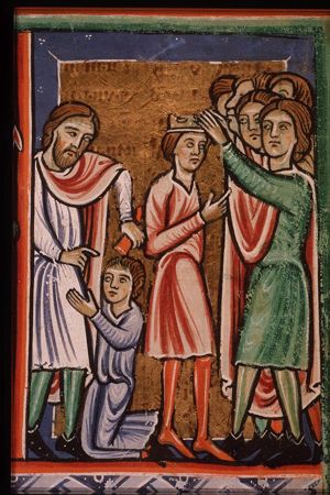 Samuel anoints David; the coronation of David