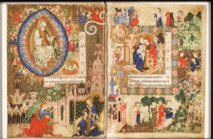 Annunciation: God the Father sends Gabriel to announce Christ's birth to Mary