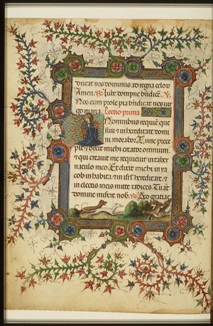 Mary holding a book