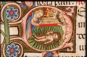 The Nativity: the adoration of the Christ-child by Mary and St. Joseph
