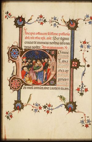 The arrest of Christ: the kiss of Judas; the ear of Malchus cut off by St. Peter