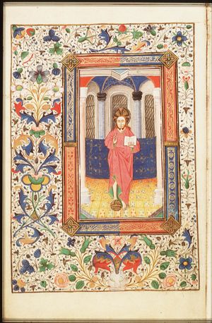Salvator Mundi: Christ holding a book, an orb at his feet
