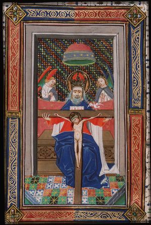 The Trinity: God the Father holding the crucifix (Mercy-Seat)