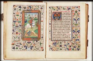 St. George on horseback fighting the dragon