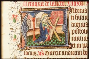 St. Andrew holding a book and the X-shaped cross