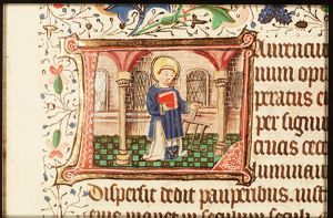St. Laurence of Rome holding a book and a gridiron