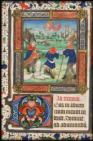 Annunciation of Christ's birth to the shepherds