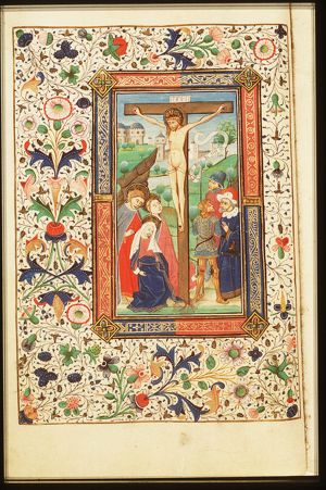The Crucifixion, with Mary, St. John, the confessing centurion and soldiers