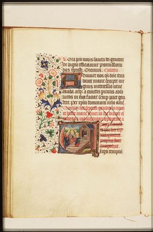 The dedication of Mary: Mary ascends the temple-steps